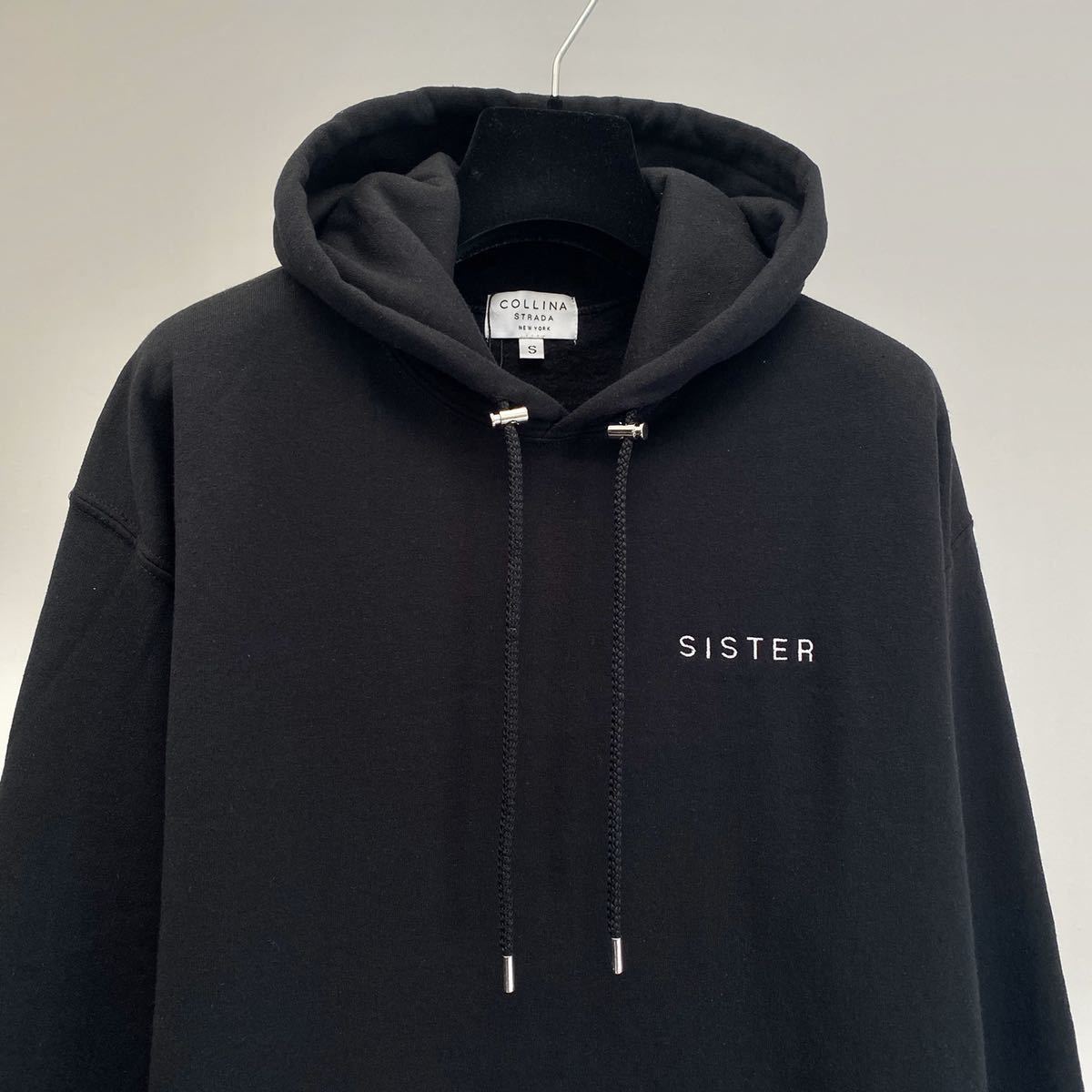 COLINA STRADA collie na -stroke ladaSWEAT HOODIE col.BLACK size.XS sweat Parker 