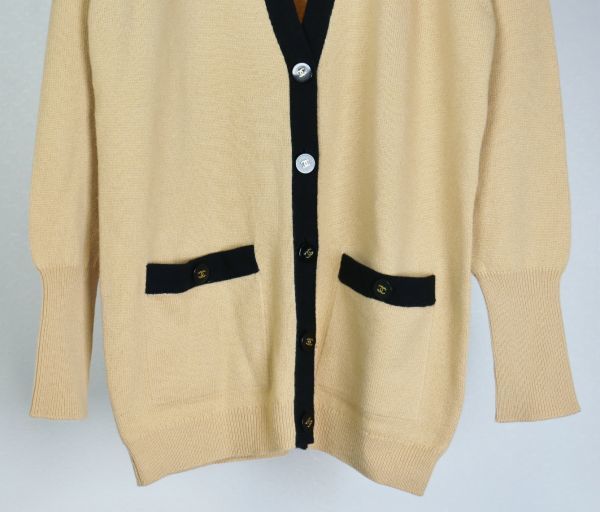 94A CHANEL シャネル ヴィンテージ CC ココマーク釦 バイカラー