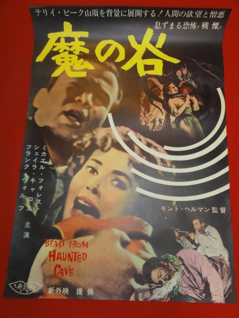 ホットプレート セール ub43442『魔の谷』B2判ポスター ロジャー・コーマン マイケル・フォレスト シーラ・キャロル フランク・ウォルフ その他
