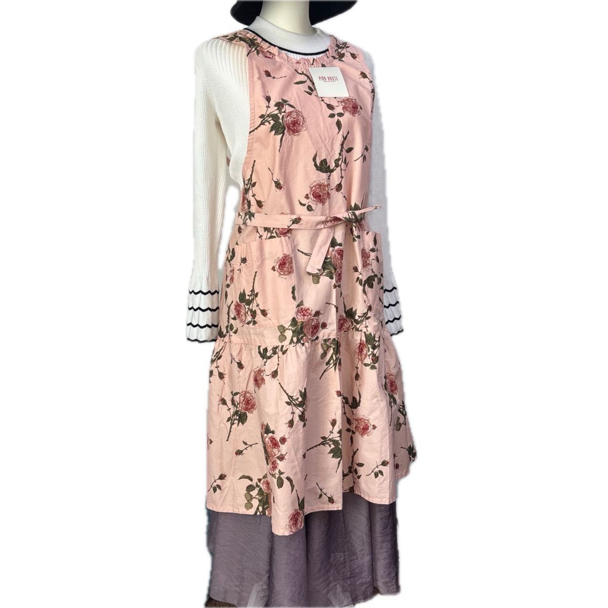 新品タグ付き】PINKHOUSE ピンクハウス 花柄エプロン エプロン 新品タグ付き】PINKHOUSE ピンクハウス 花柄エプロン エプロン