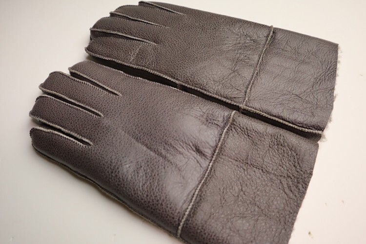 M302[ strongest heat insulation * mouton original leather use men's glove ] fashion accessories * gloves bike mouton glove men's leather * warmly grey series 