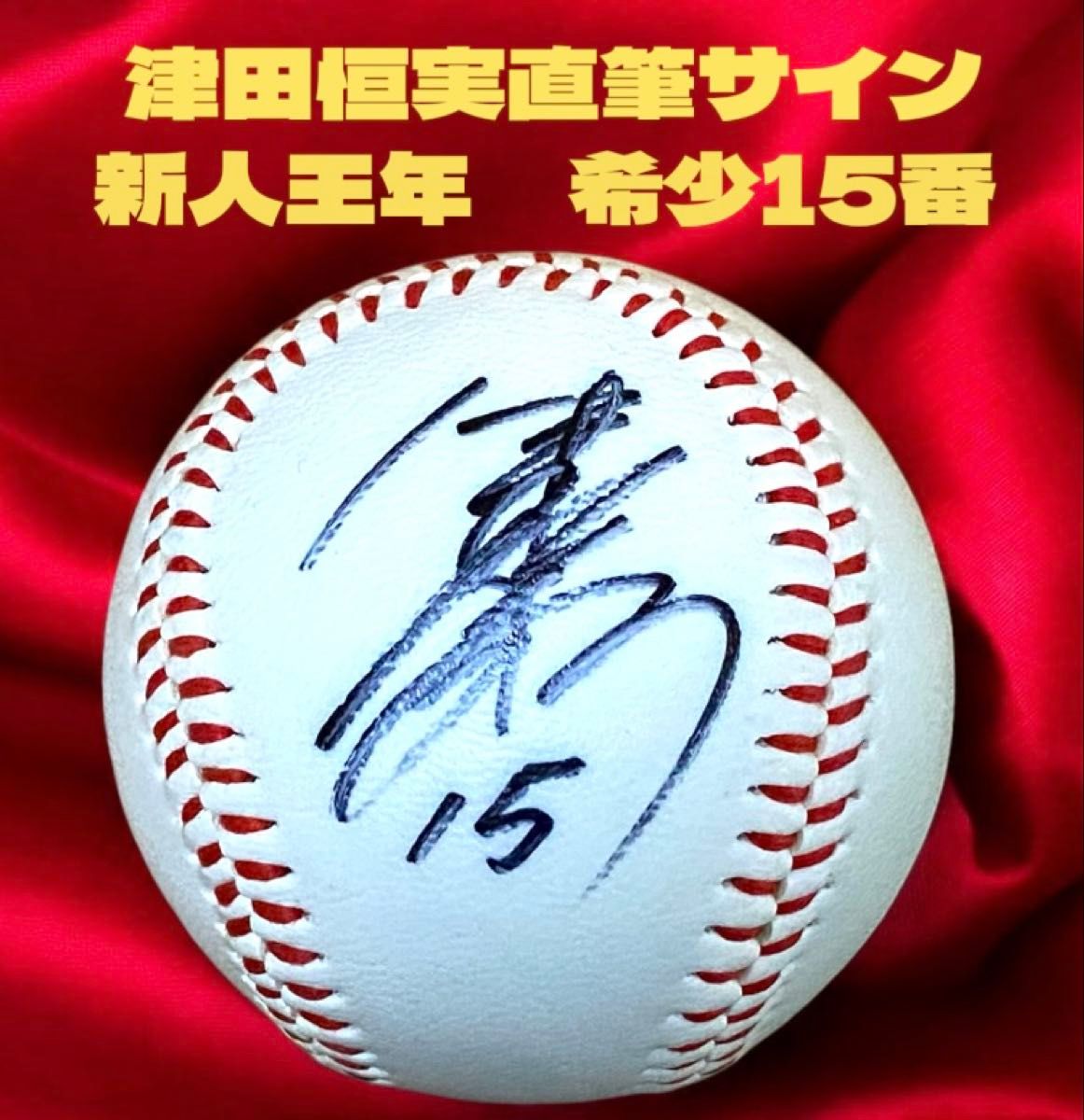超激レア 広島カープ 1982年 津田恒美 直筆サインボール 15 番 超激レア 広島カープ 1982年 津田恒美 直筆サインボール 15 番