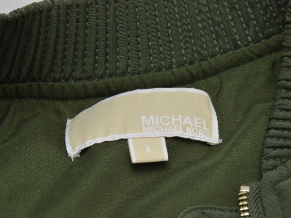 マイケルコース MICHAEL KORS ジップアップ ブルゾン/ジャケット Sサイズ オリーブグリーン レディース F-L6134_画像6