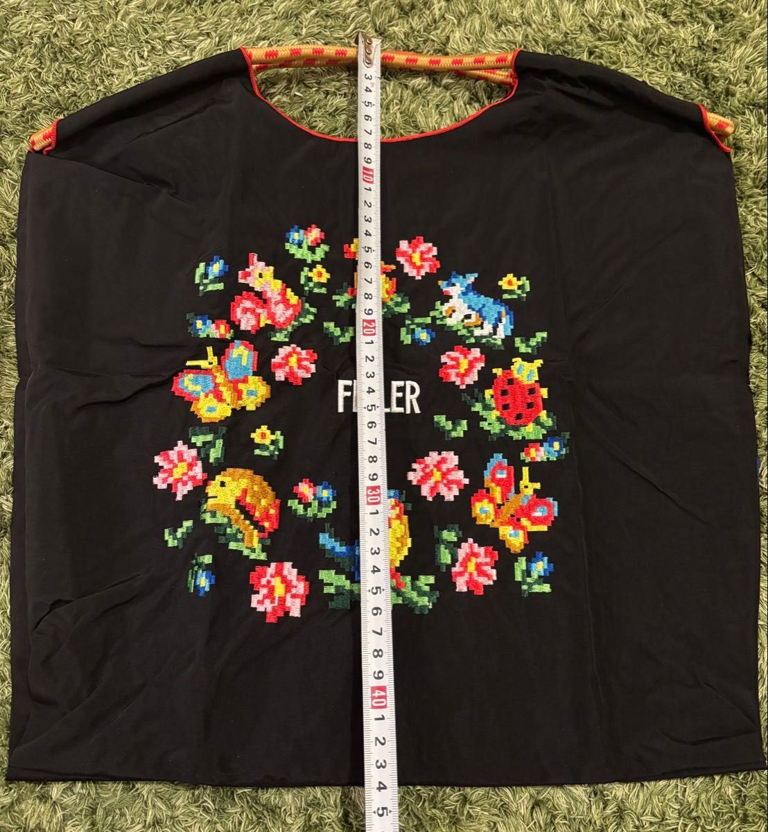刺繍 トートバッグ ブラック ボールアンドチェーン フェイラー 刺繍 トートバッグ ブラック ボールアンドチェーン フェイラー