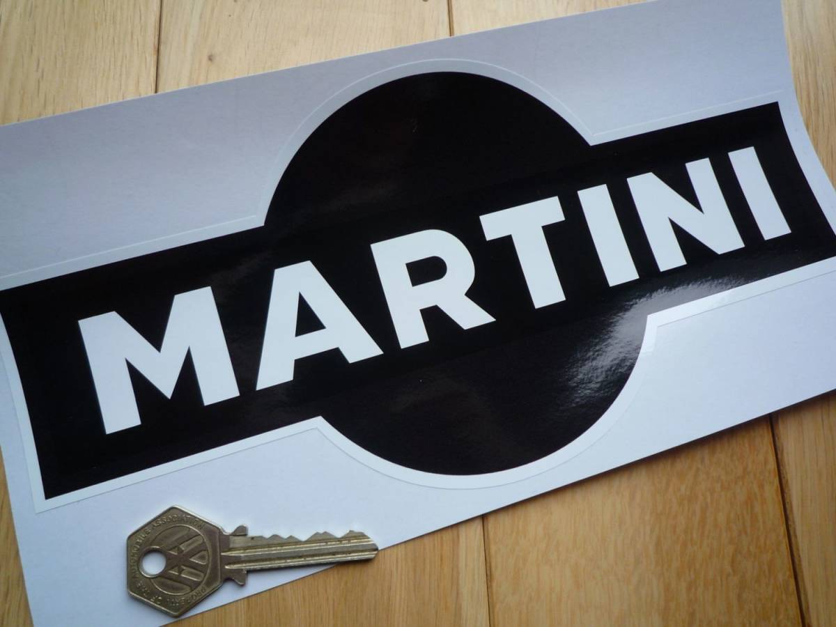 送料無料 Martini Black マルティーニ 250mm × 120mm 黒 ステッカー デカール_画像1