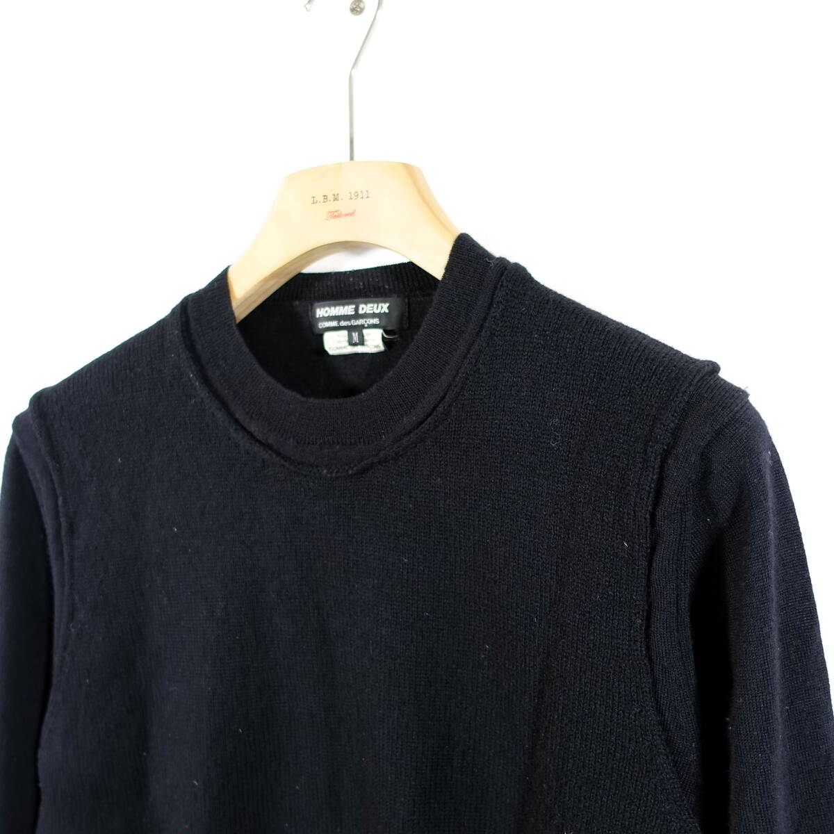 良品】コムデギャルソンオムドゥ 編み違い切替ニット COMME des 良品】コムデギャルソンオムドゥ 編み違い切替ニット COMME des