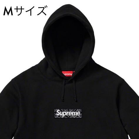 新品 国内正規品 黒 M Bandana Box Logo Hooded Sweatshirt】 supreme