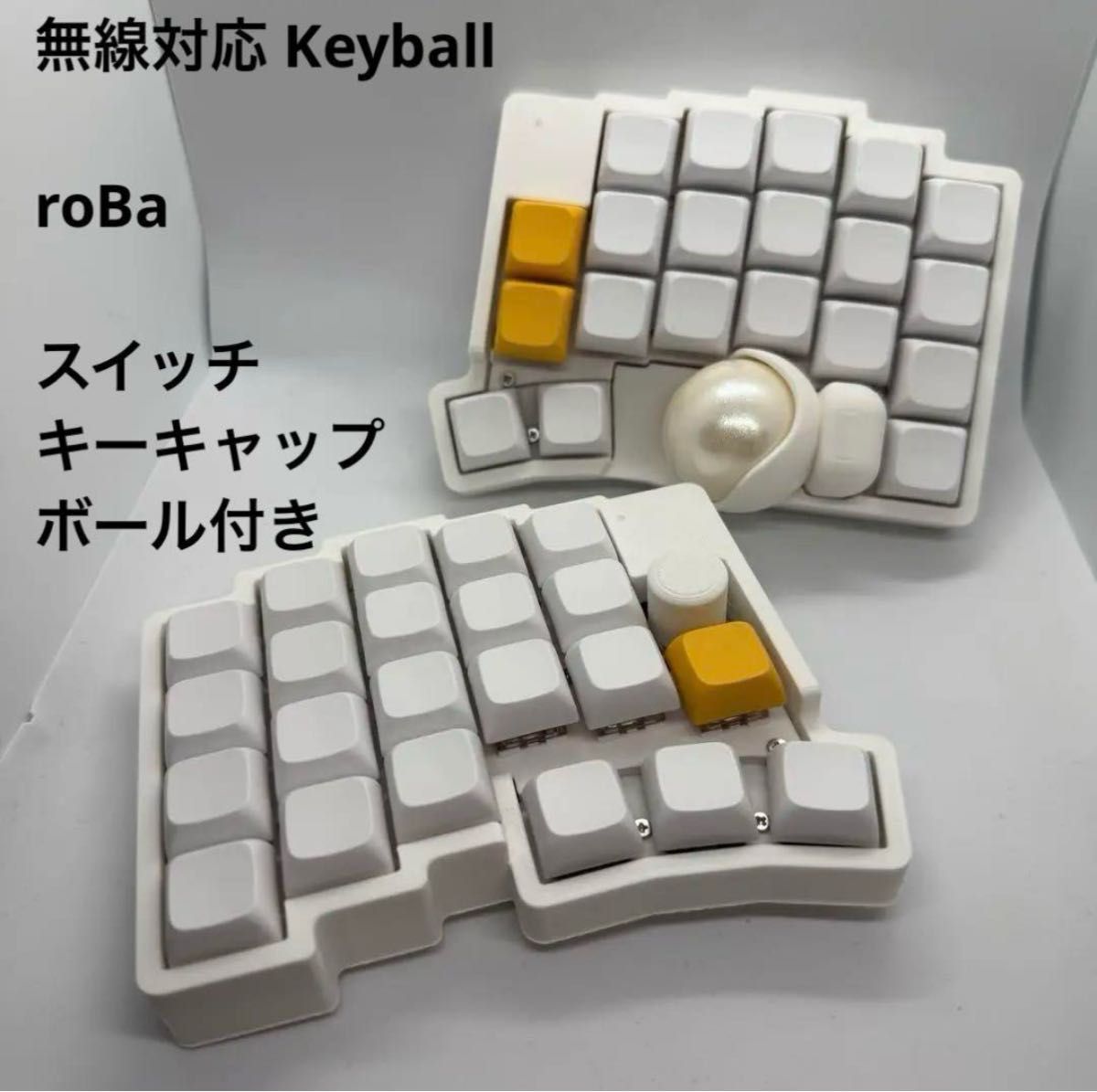RoBa トラックボール キーボード 無線 スイッチ キーキャップ付 RoBa トラックボール キーボード 無線 スイッチ キーキャップ付