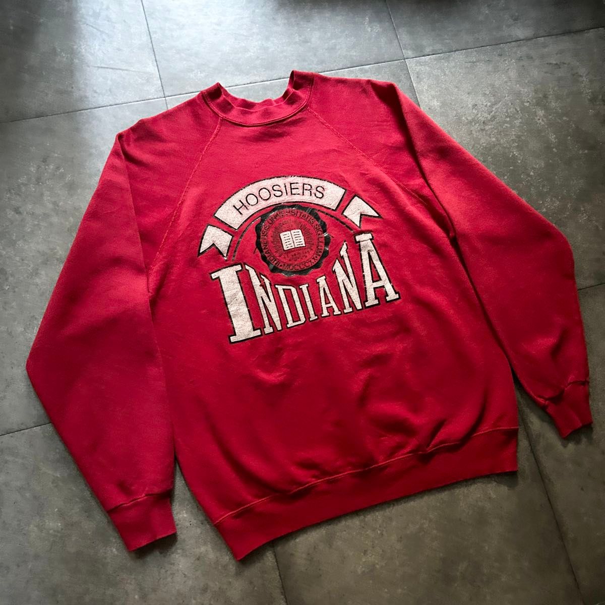 80s90s wolf カレッジロゴスウェット USA製 L インディアナ 80s90s wolf カレッジロゴスウェット USA製 L インディアナ