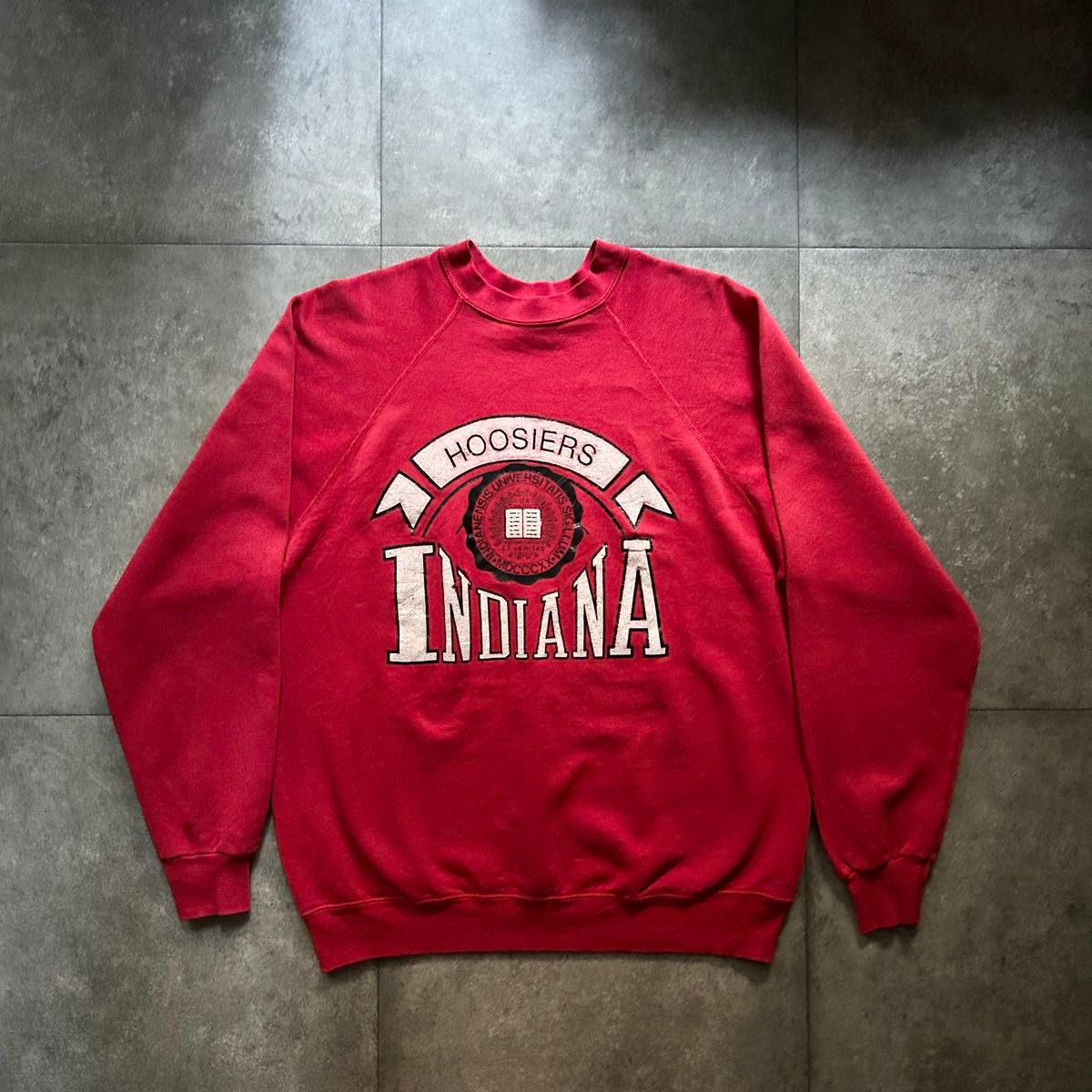 80s90s wolf カレッジロゴスウェット USA製 L インディアナ 80s90s wolf カレッジロゴスウェット USA製 L インディアナ