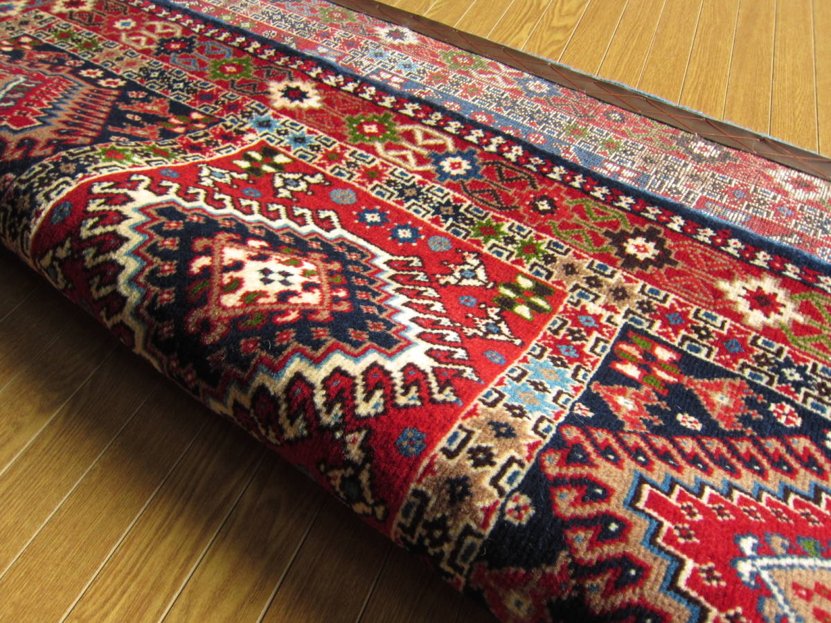 145×100】イラン直輸入☆ヤラメ産ペルシャ絨毯・カーペット 145×100】イラン直輸入☆ヤラメ産ペルシャ絨毯・カーペット