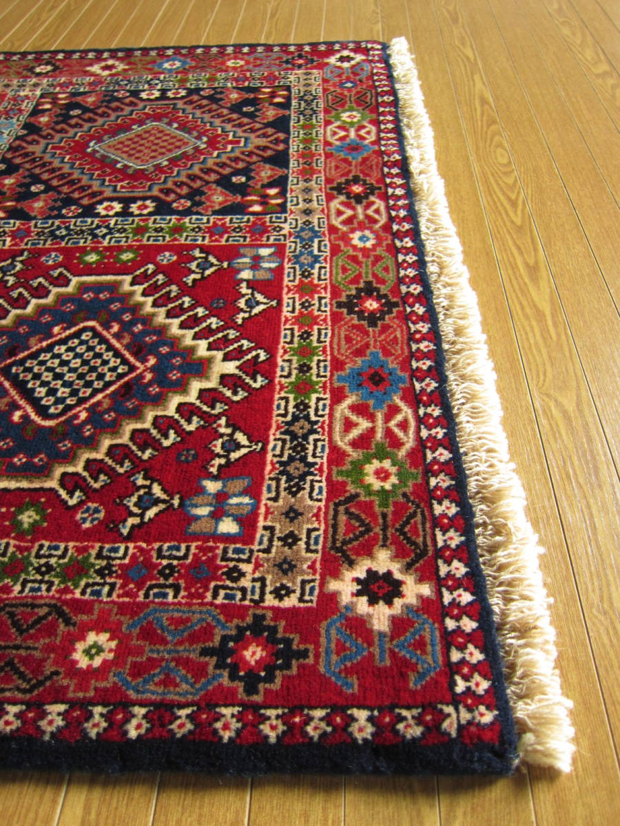 145×100】イラン直輸入☆ヤラメ産ペルシャ絨毯・カーペット 145×100】イラン直輸入☆ヤラメ産ペルシャ絨毯・カーペット