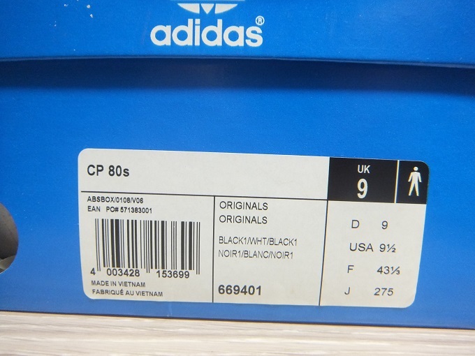 新品 08年製 adidas CAMPUS 80's 黒/白 27.5cm☆アディダス キャンパス ブラック 初期復刻 デッドストック_画像9