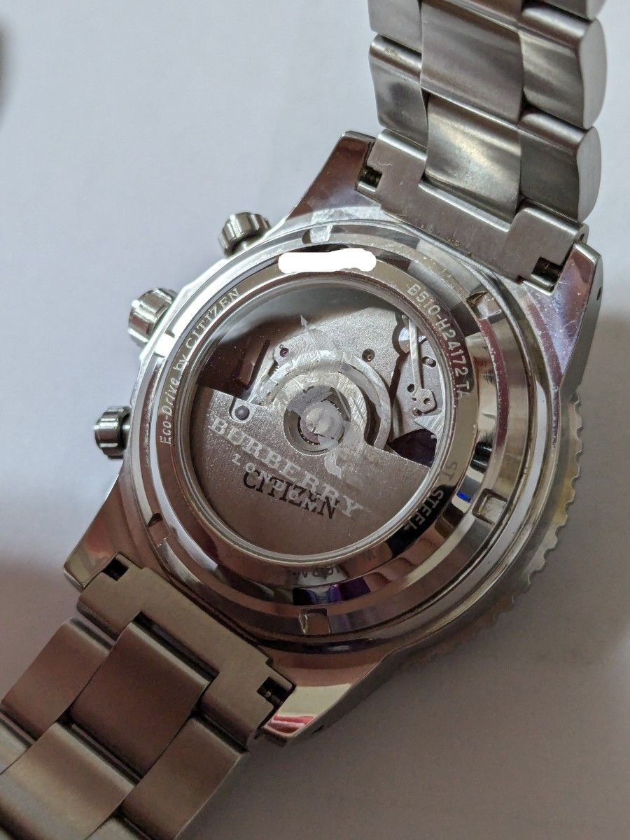 希少】バーバリー 腕時計 シチズン製 Eco-Drive Duo 自動巻発電 希少】バーバリー 腕時計 シチズン製 Eco-Drive Duo 自動巻発電