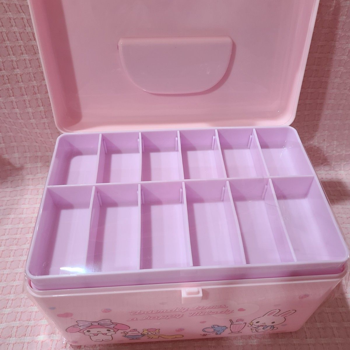 マイメロ 持ち手付き BOX 大 L 収納ボックス マイメロディ マイメロ 持ち手付き BOX 大 L 収納ボックス マイメロディ