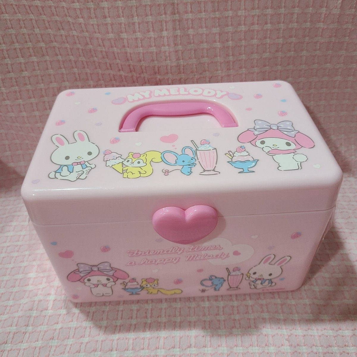 マイメロ 持ち手付き BOX 大 L 収納ボックス マイメロディ マイメロ 持ち手付き BOX 大 L 収納ボックス マイメロディ
