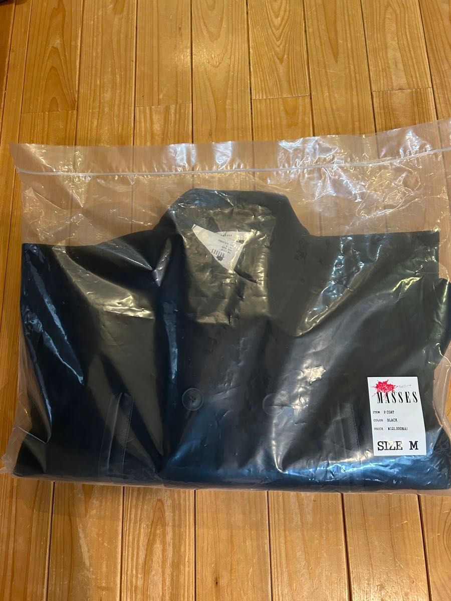 キムタク着同型同色massesマシスP-COAT BLACK PコートMサイズ キムタク着同型同色massesマシスP-COAT BLACK PコートMサイズ