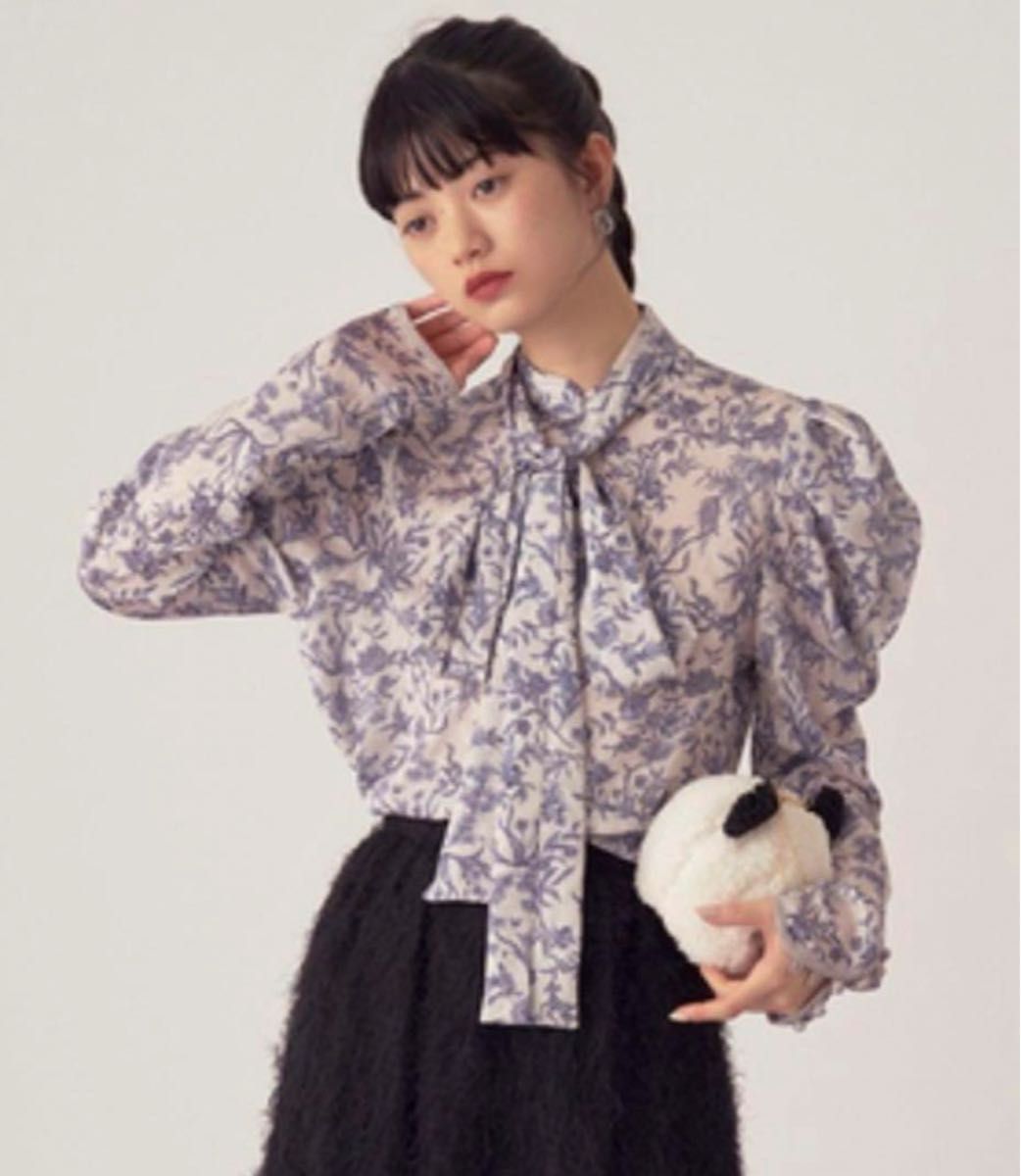 LILYBROWN x KEITAMARUYAMA バリエーション柄ボウタイブラウス