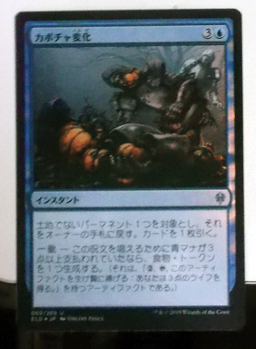 ＭTG日本語/foil/カボチャ変化/エルドレインの王権/アンコモン_画像1