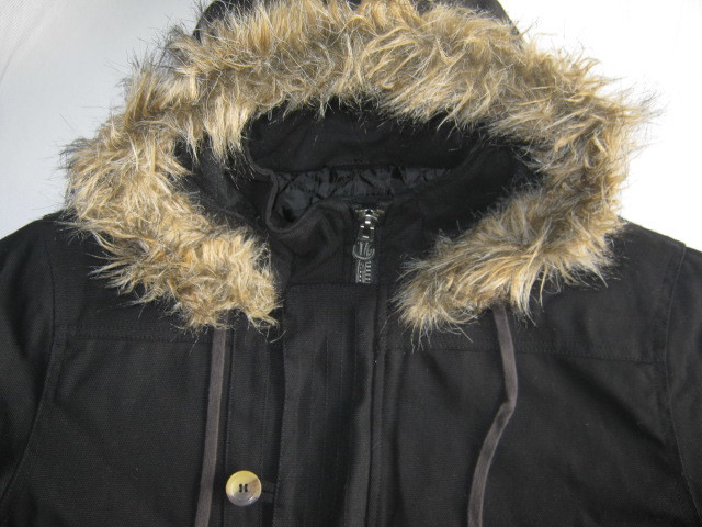 * old clothes beautiful goods BILLABONG Billabong collar fur cotton canvas Duck cloth jacket US size S( Japan size M) black N-2B manner N-3B manner coat *