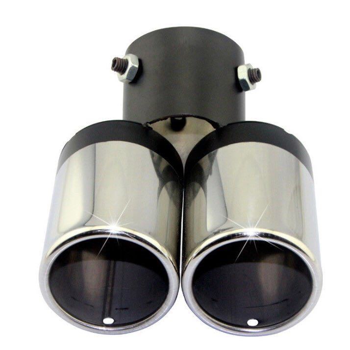 * free shipping new goods 2 piece set all-purpose muffler car 2 pipe out muffler cutter downward all-purpose dual .. original downward for made of stainless steel 