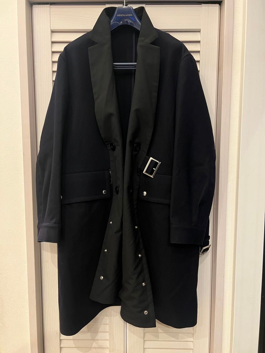 sacai サイズ1 22AW ウールコート 02883M ネイビー サカイ sacai サイズ1 22AW ウールコート 02883M ネイビー サカイ