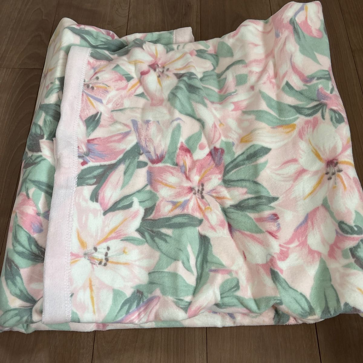 大阪西川 花柄 綿毛布 2枚セット ペア コットンケット 140×200cm