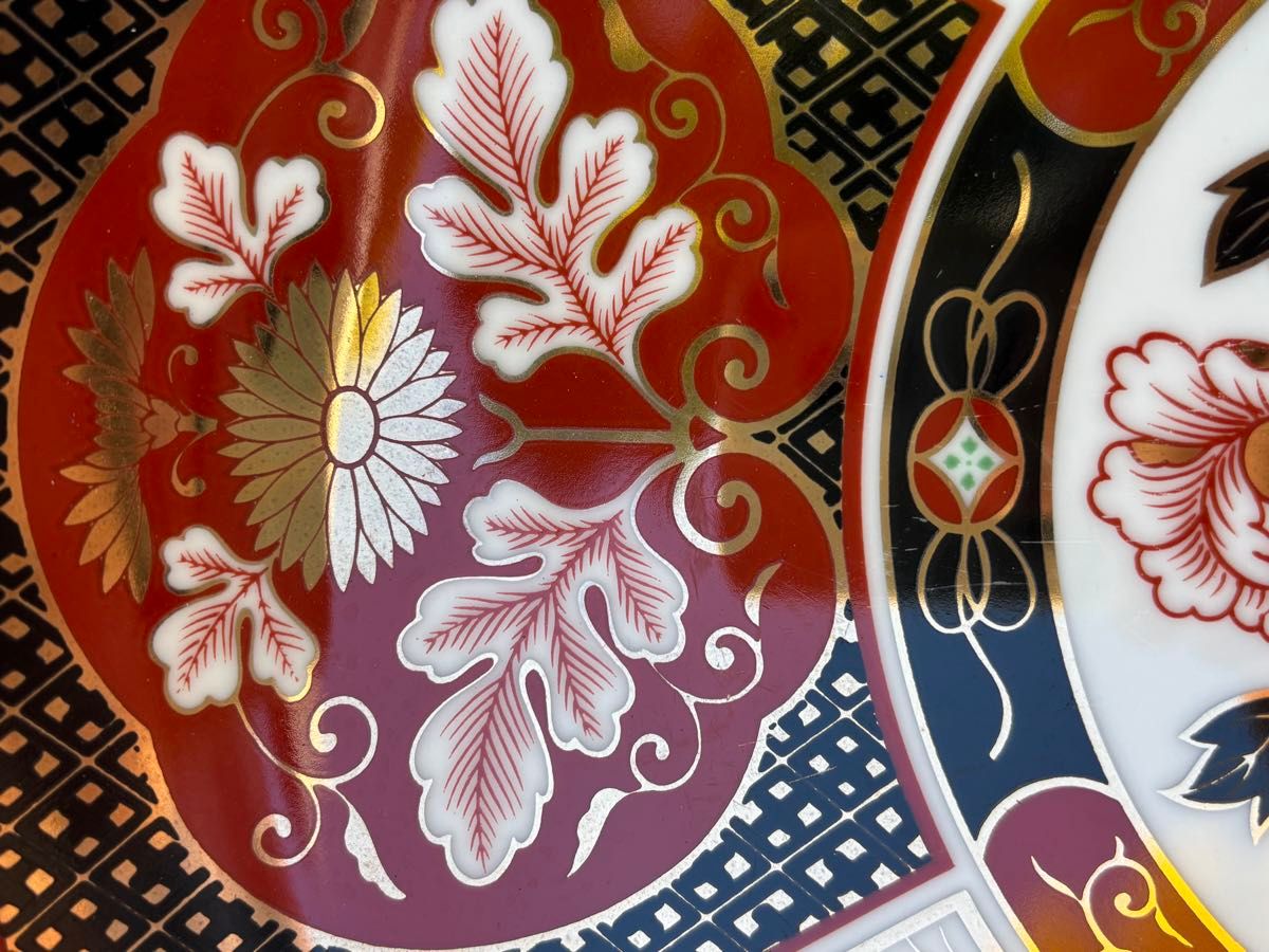 有田焼 伊万里焼 喜山窯 金彩色絵 御所車 花鳥柄 大皿 飾皿 有田焼 伊万里焼 喜山窯 金彩色絵 御所車 花鳥柄 大皿 飾皿