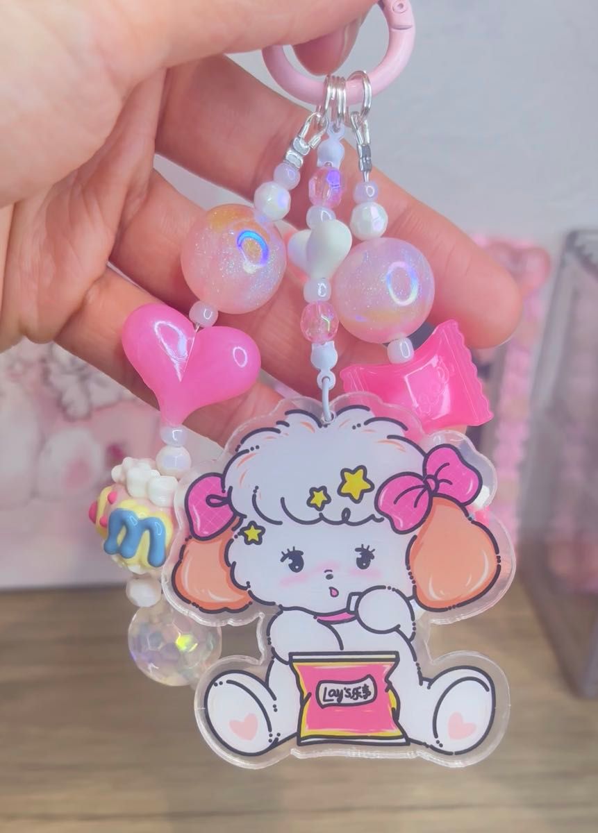 スフレ キーホルダー☆1点もの!mikko