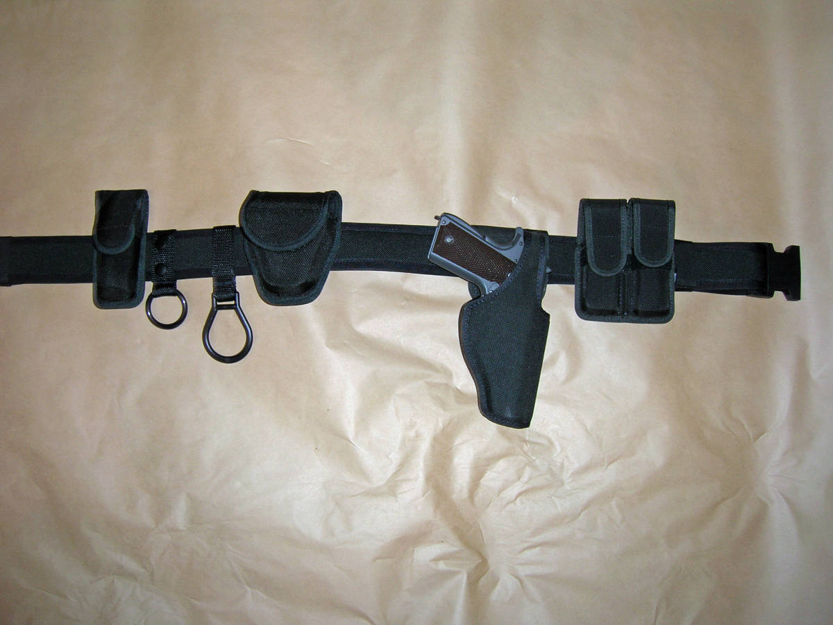 U.S. POILCE 用・BIANCHI 純正ナイロンSam Browne Belt Black Size M 一式セット・1点物新品_画像2