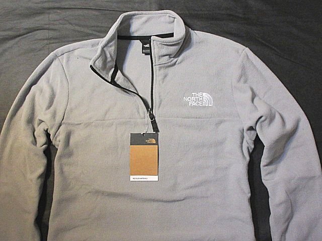 本物正規◆ノースフェイス◆ハーフジップ フリース ビッグロゴ ANCHOR 1/4ZIP■MELD GREY■XXL■新品■アメリカ限定/A91