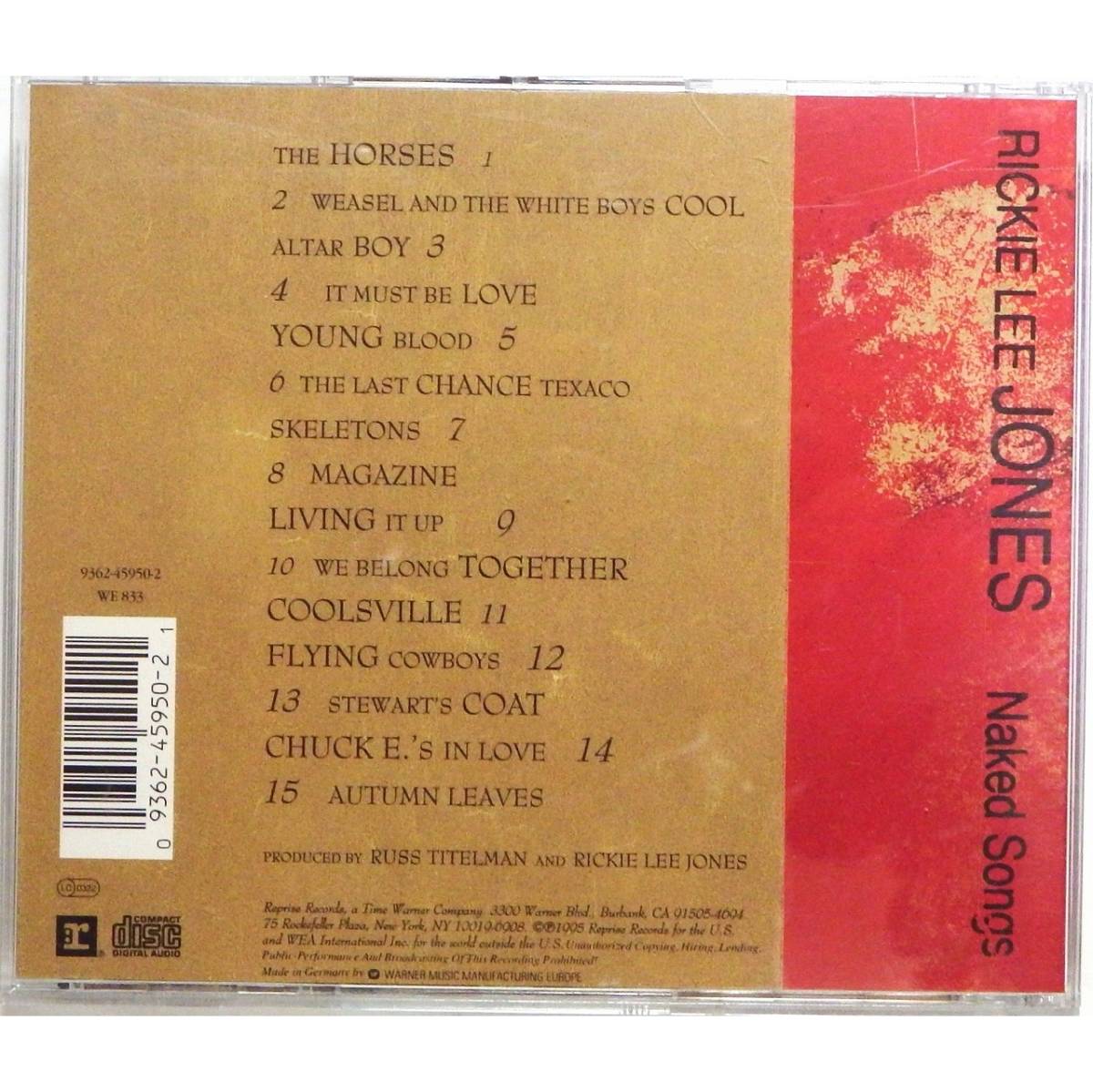 ヤフオク! - Rickie Lee Jones / Naked Songs リッキー・リー... ヤフオク! - Rickie Lee Jones / Naked Songs リッキー・リー...