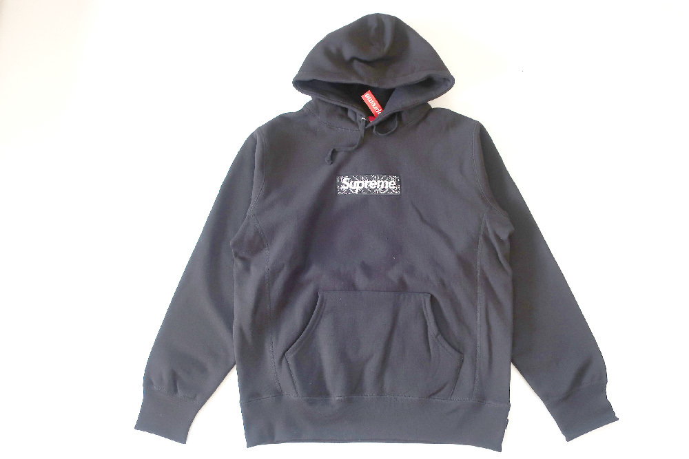 (Ｍ)Supreme Bandana Box Logo Hooded Sweatshirtシュプリームバンダナボックスロゴスウェットパーカ 黒