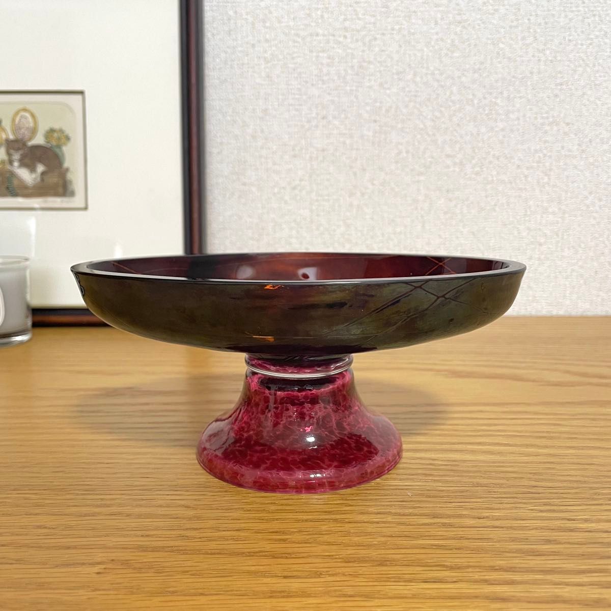 新倉晴比古 コンポート 高杯皿 ボウル プレート ガラス作家 作家物