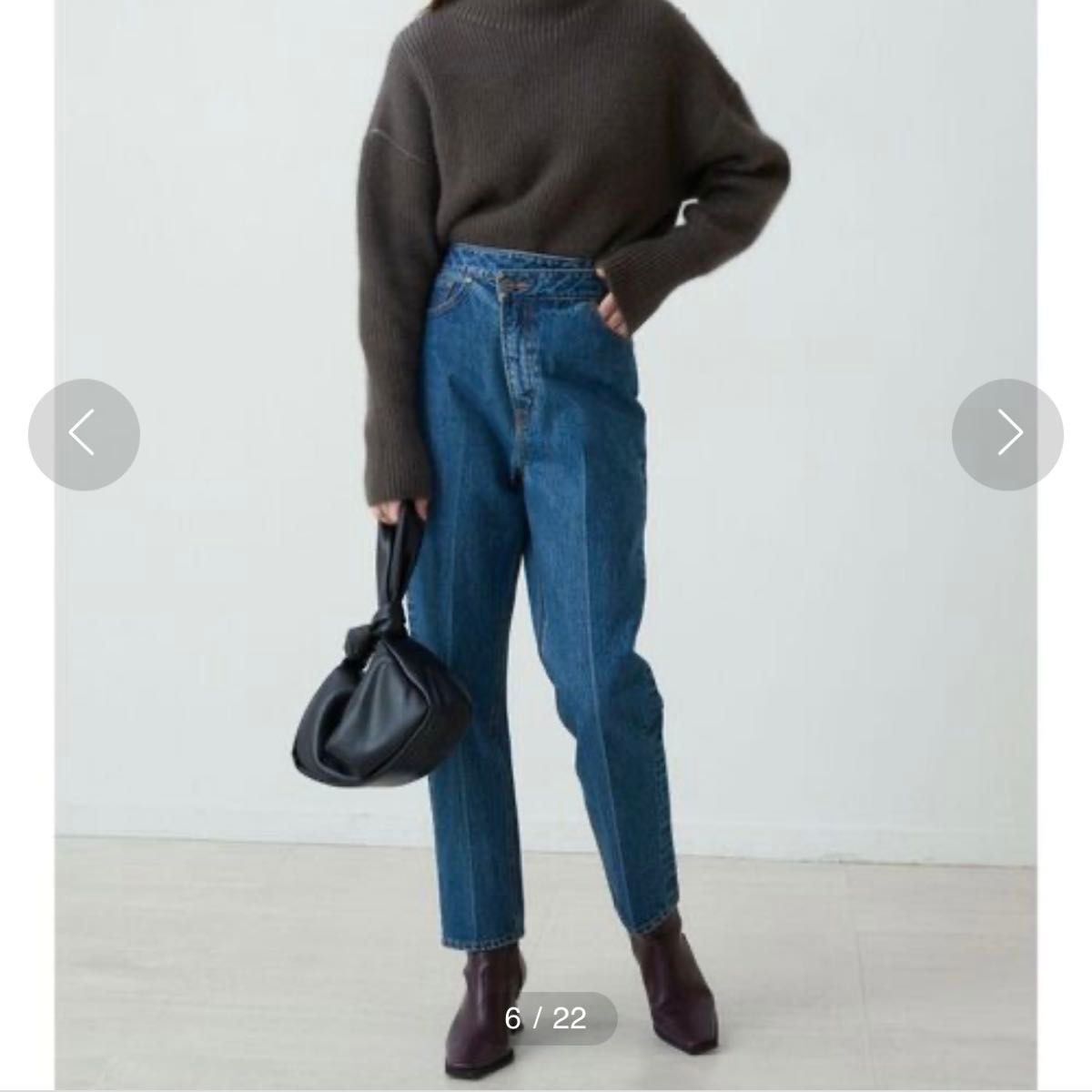 ラグナムーン ウエストアシンメトリーデニムパンツ Sサイズ