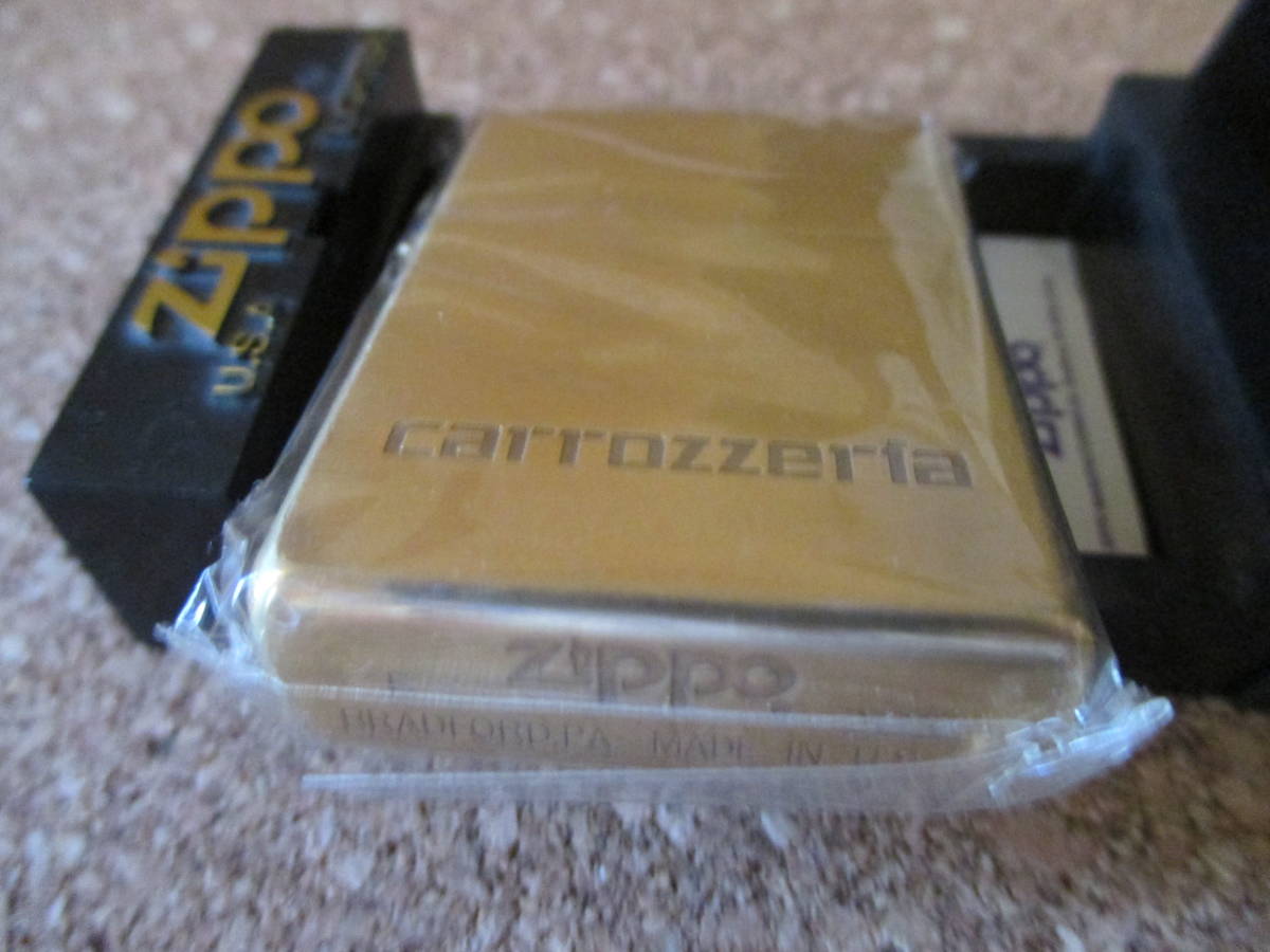 ZIPPO 『Carrozzeria カロッツェリア ゴールド』1998年5月製造 ソリッドブラス パイオニア オイルライター ジッポー 廃版激レア 未使用品_画像3