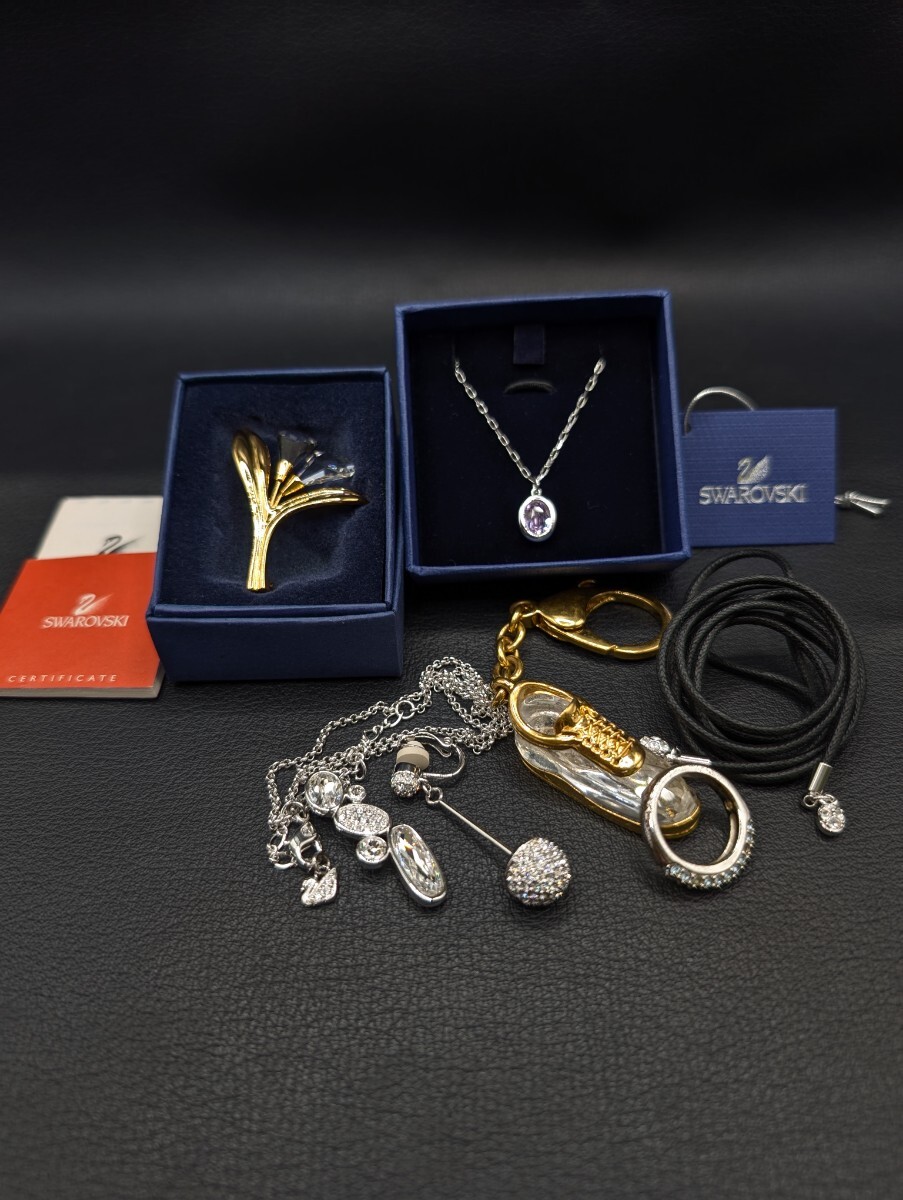 Swarovski ブローチ・ネックレスセット スワロフスキーネックレスブローチセット