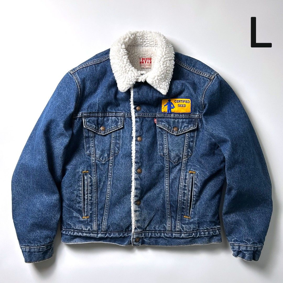 Levi's ボアジャケット usa製 42 L デニムジャケット リーバイス ボアジャン