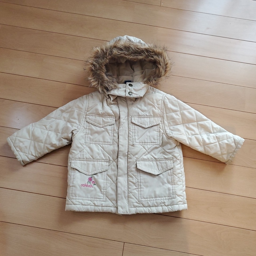  Oshkosh *100* removed possibility with a hood . with cotton jumper * jacket coat outer snowsuit * beige 95