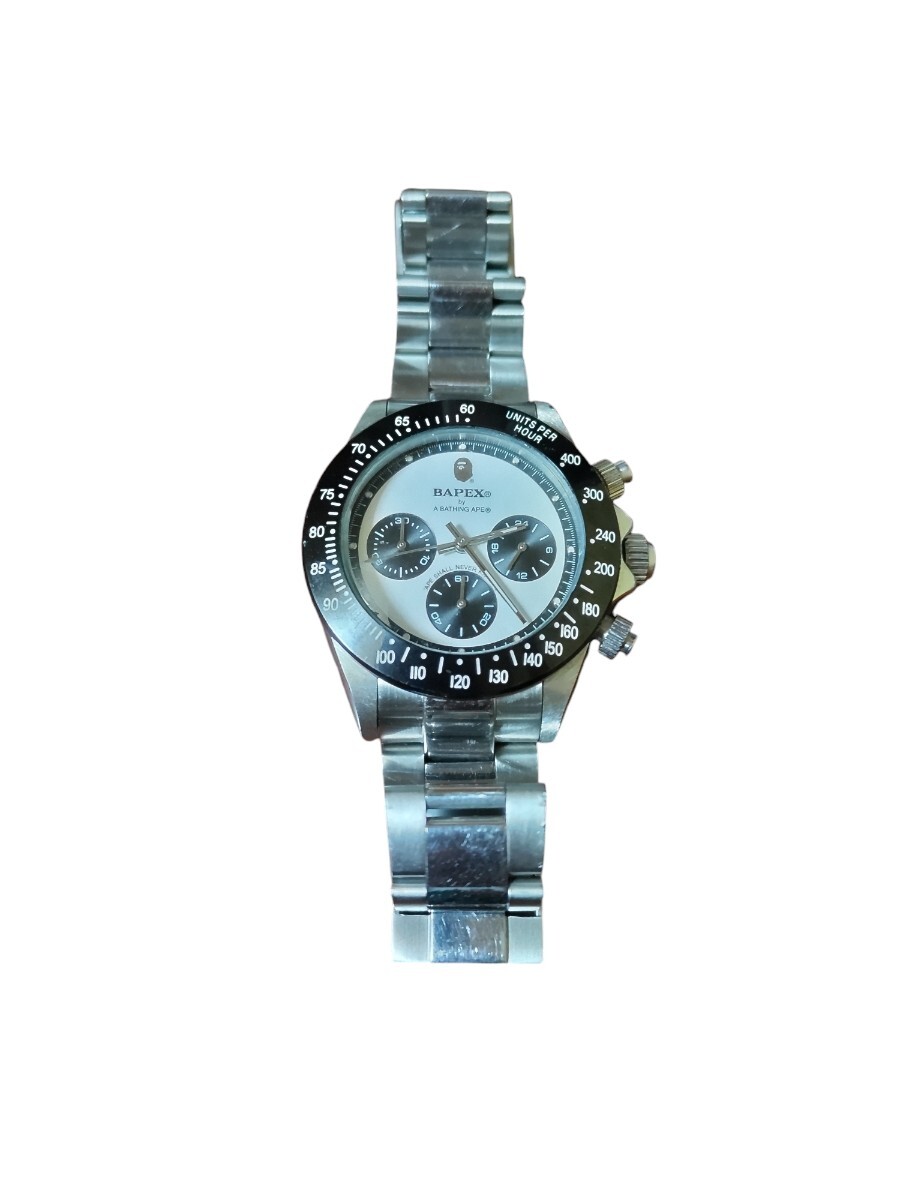 BAPEX サルマリーナ 自動巻き デイトナタイプ パンダ 腕時計 BAPEX サルマリーナ 自動巻き デイトナタイプ パンダ 腕時計