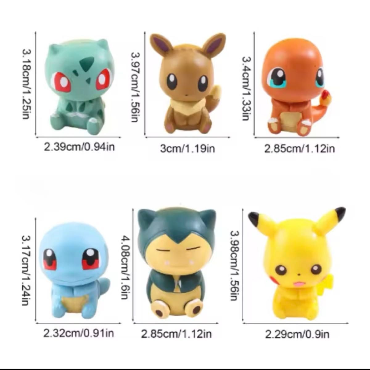ポケモン ミニフィギュア 6種セット 匿名配送 海外製品です ポケモン ミニフィギュア 6種セット 匿名配送 海外製品です