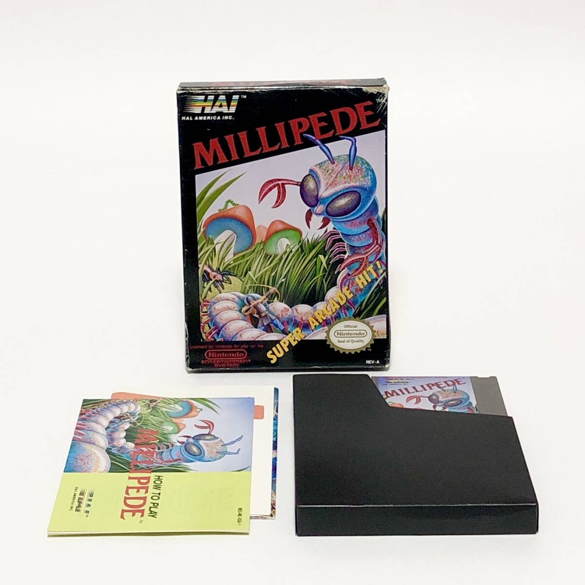 北米版 ファミコン NES Millipede / ミリピード 箱説・チラシ 北米版 ファミコン NES Millipede / ミリピード 箱説・チラシ