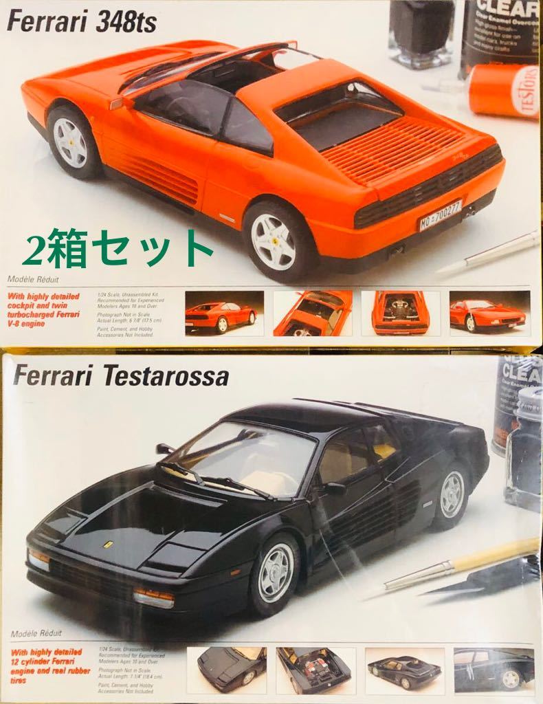 Ferrari 348ts &amp; Ferrari testarossa testarossa 1/24 смягчайтесь нераскрытые редкие винтажные 2 коробки