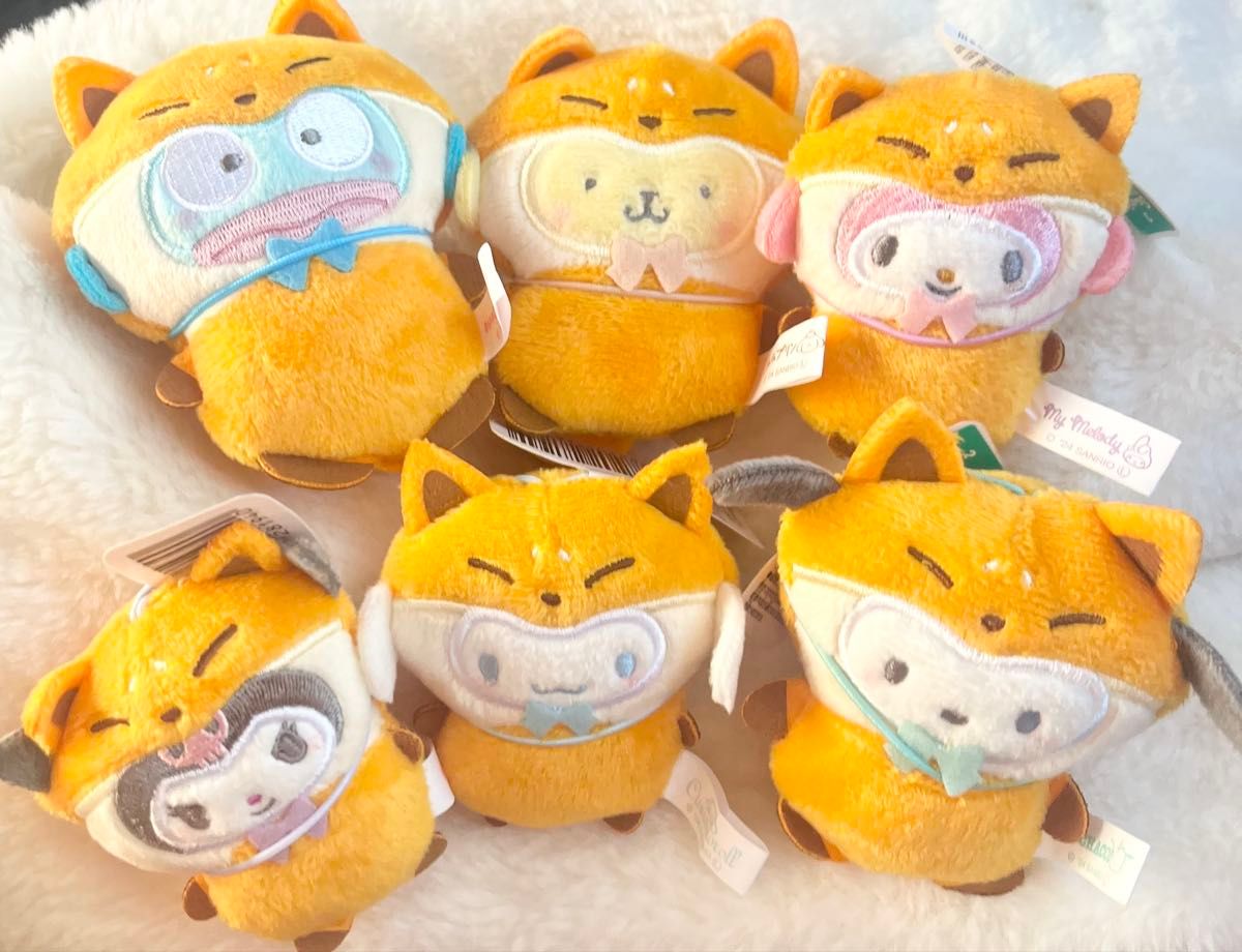 新商品 サンリオ どうぶつ着ぐるみマスコット きつね編 新商品 サンリオ どうぶつ着ぐるみマスコット きつね編
