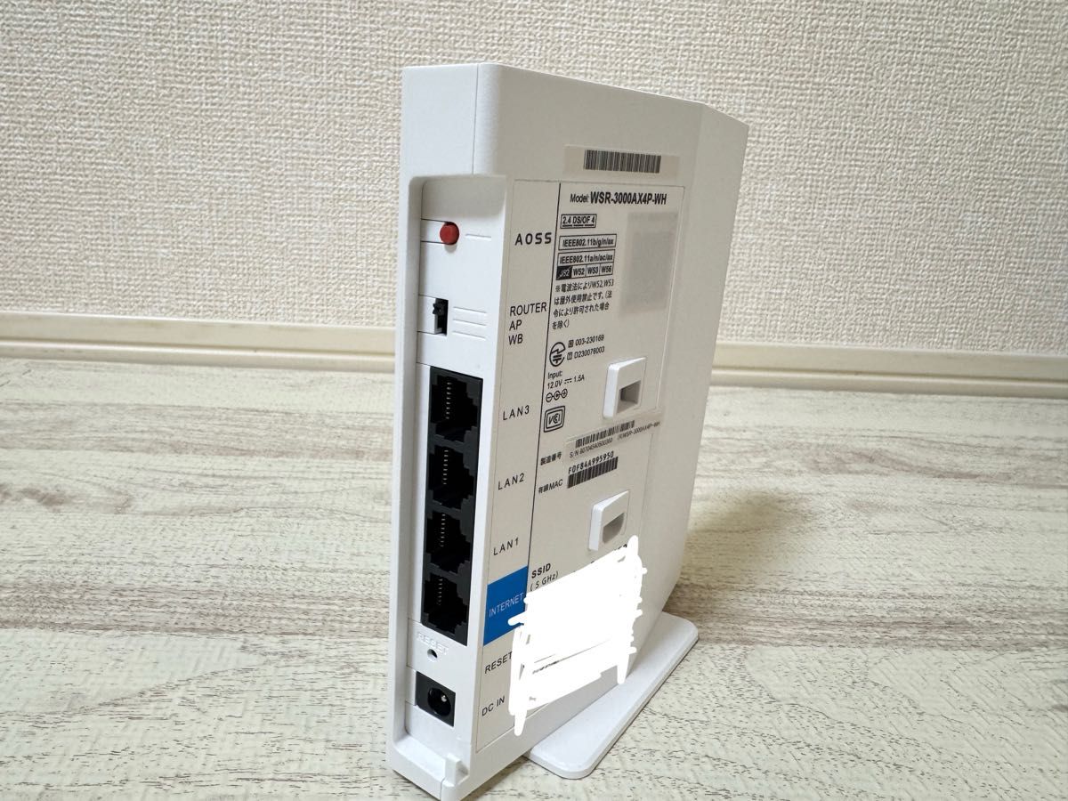 BUFFALO Wi-Fiルーター 無線LAN WSR-3000AX4P-WH (ホワイト BUFFALO Wi-Fiルーター 無線LAN WSR-3000AX4P-WH (ホワイト