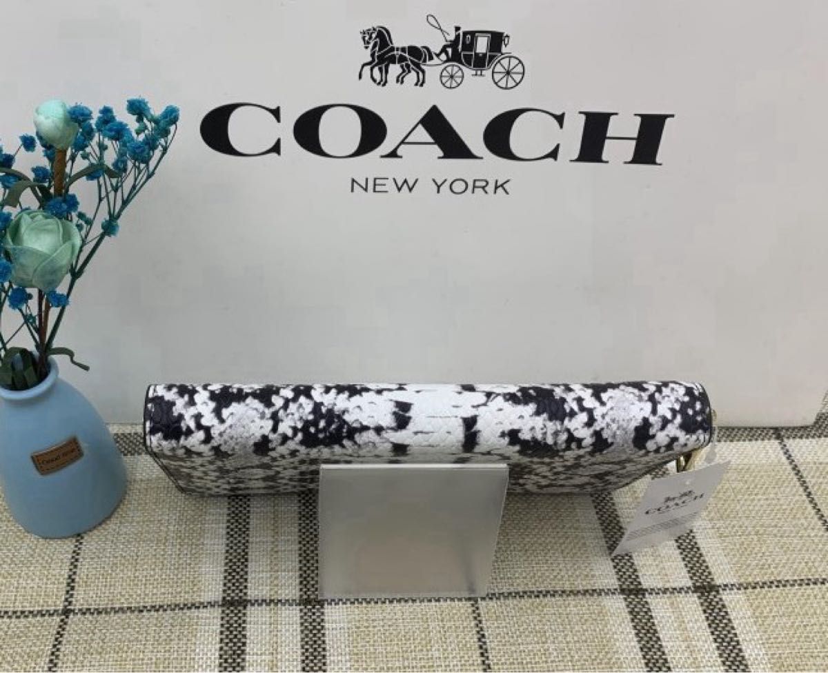 COACH コーチ 財布 長財布 エンボスドスネークレザー 蛇柄 COACH コーチ 財布 長財布 エンボスドスネークレザー 蛇柄