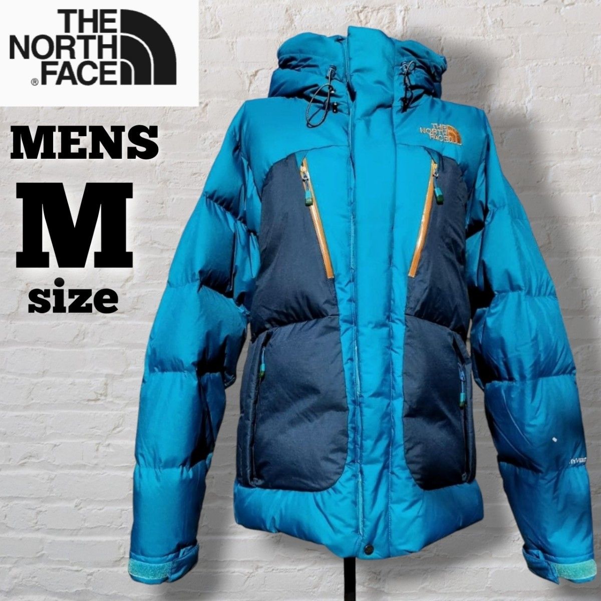 North Face ダウンジャケット バルトロ ハイベント ブルー メンズ Mサイズ 古着