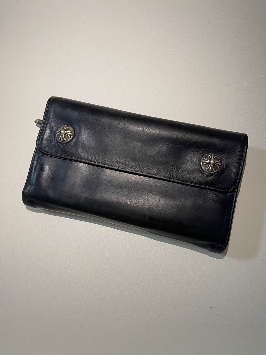CHROME HEARTS クロムハーツ ウォレット 財布 長財布 ネイビー CHROME HEARTS クロムハーツ ウォレット 財布 長財布 ネイビー