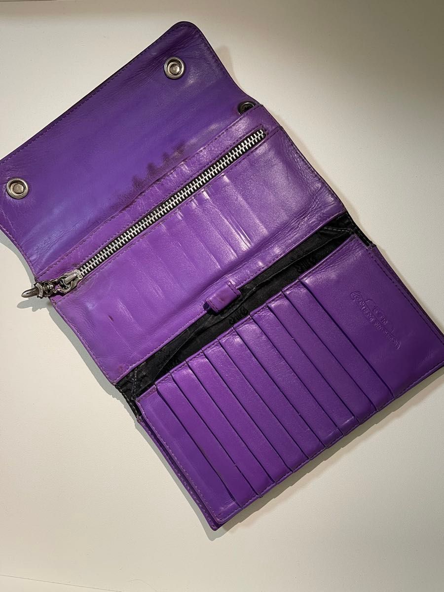 CHROME HEARTS クロムハーツ ウォレット 財布 長財布 ネイビー CHROME HEARTS クロムハーツ ウォレット 財布 長財布 ネイビー