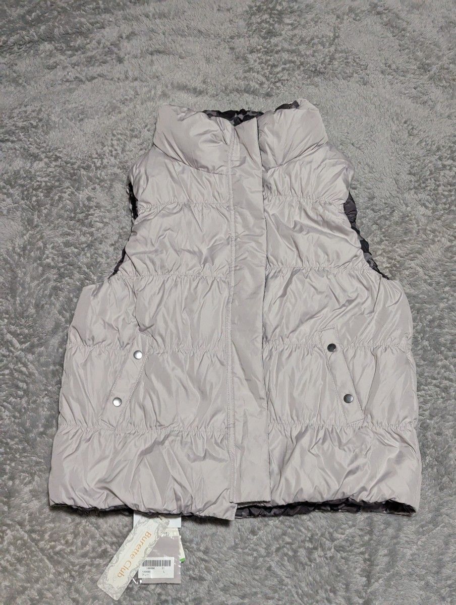 【新品】レディース ダウンベスト 軽量 防寒 秋冬 ベストBuretteClub Lサイズ アウター